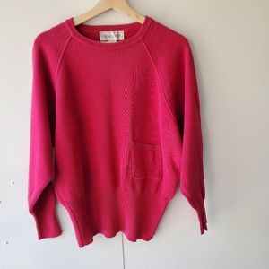 Vintage Casual Corner Dolam Sleeve Sweater Women's Size M Pink